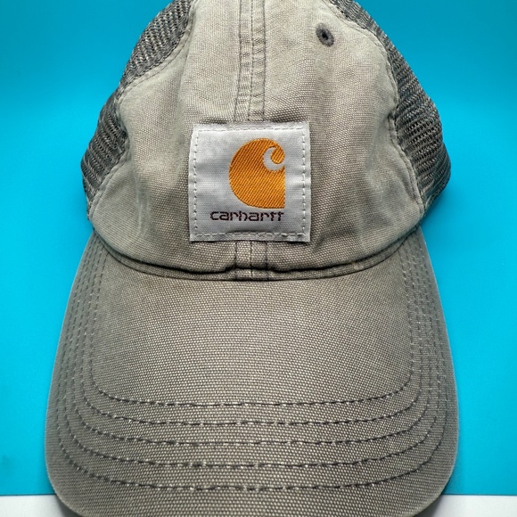 Carhartt Hat Cap Snapback Canvas/Mesh Gray One Size Adjustable - Picture 1 of 11